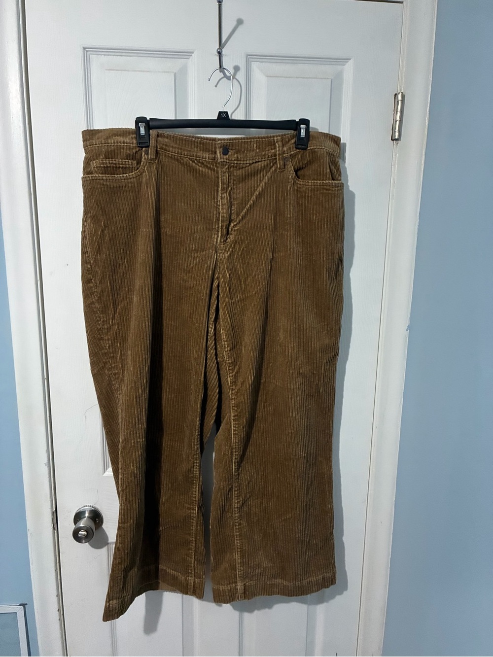 Lands' End Wide-Leg Corduroy Pants in Brown
